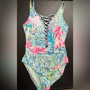 Lilly Pulitzer Sink or Swim Lattice Swimsuit